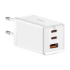 Baseus CCGP120202 GaN5 Pro Quick Nabíječka USB-A + 2x USB-C 65W White