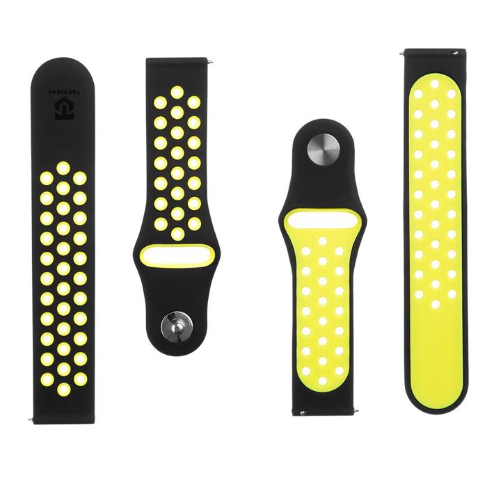 Tactical 195 Double Silikonový Řemínek 20mm Black/Yellow