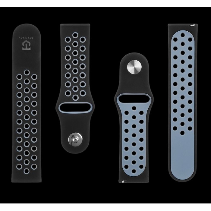 Tactical 267 Double Silikonový Řemínek 22mm Black/Grey