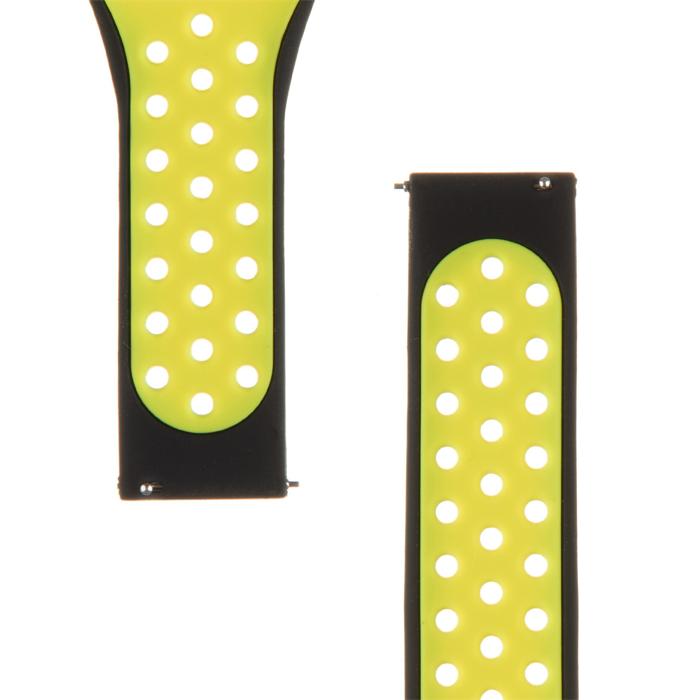 Tactical 195 Double Silikonový Řemínek 20mm Black/Yellow