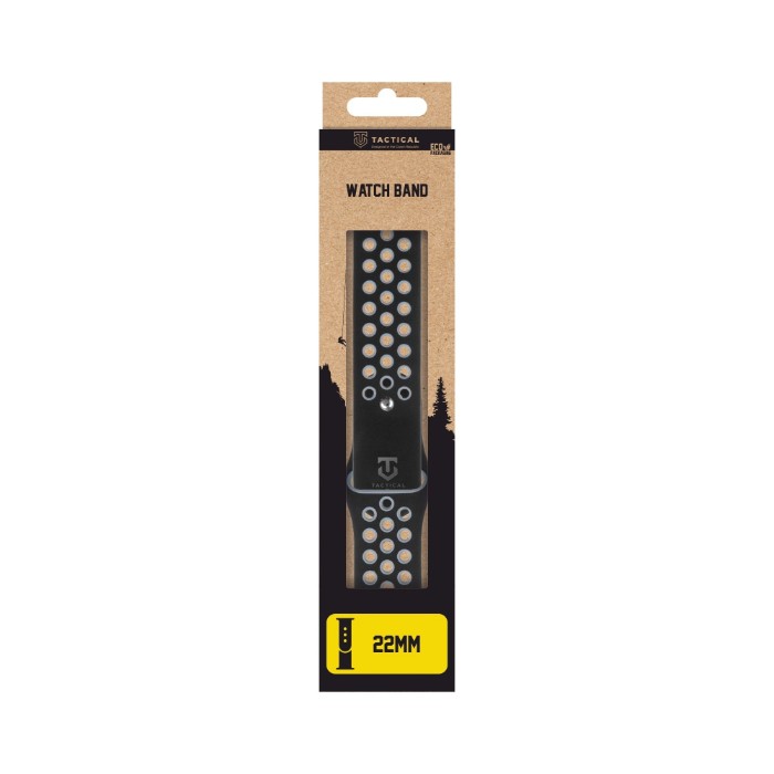 Tactical 267 Double Silikonový Řemínek 22mm Black/Grey