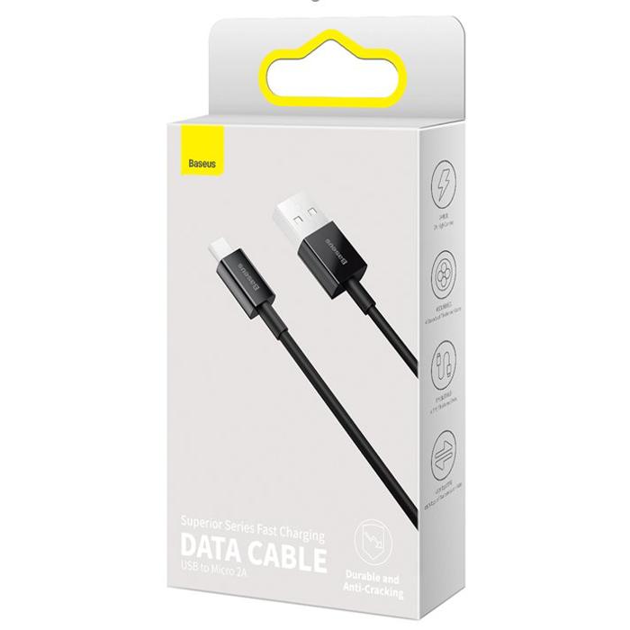 Baseus CAMYS-A01 Superior Fast Charging Datový Kabel MicroUSB 2A 2m Black