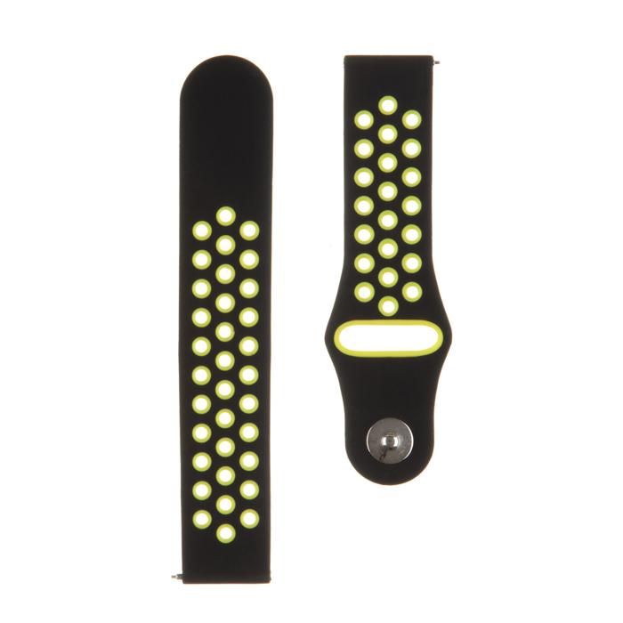 Tactical 195 Double Silikonový Řemínek 20mm Black/Yellow