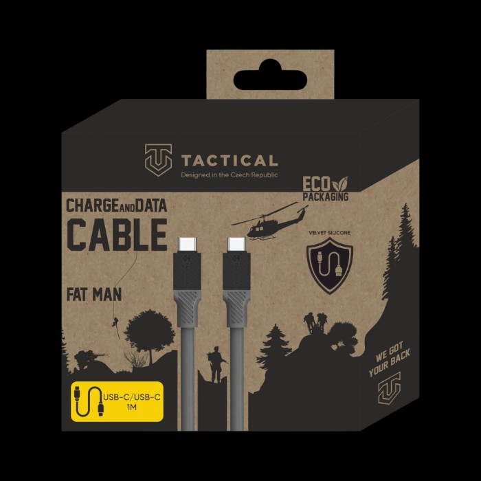 Tactical Fat Man Cable USB-C/USB-C 1m Grey