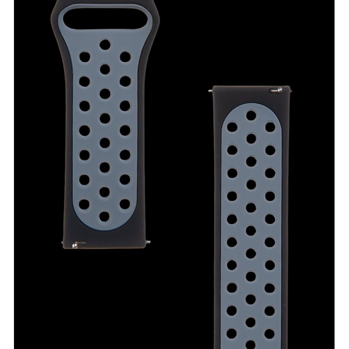 Tactical 267 Double Silikonový Řemínek 22mm Black/Grey